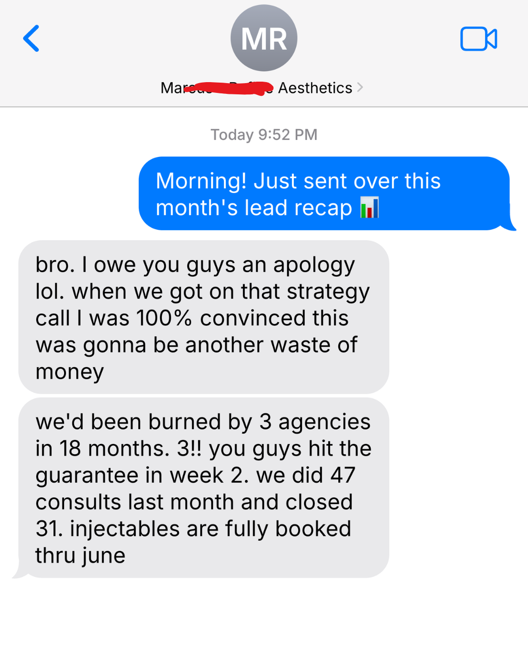Med spa client text 2